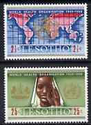 Lesotho 1968 20th Anniversary of World Health Organization perf set of 2 unmounted mint, SG 145-46