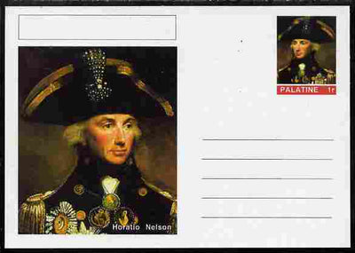 Palatine (Fantasy) Personalities - Horatio Nelson postal stationery card unused and fine