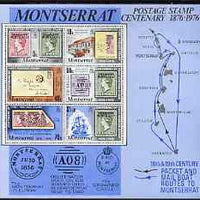 Montserrat 1976 Stamp Centenary perf m/sheet unmounted mint, SG MS 362