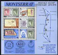Montserrat 1976 Stamp Centenary perf m/sheet unmounted mint, SG MS 362