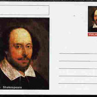 Palatine (Fantasy) Personalities - William Shakespeare postal stationery card unused and fine