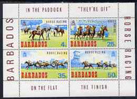 Barbados 1969 Horse Racing perf m/sheet unmounted mint, SG MS 385
