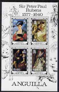 Anguilla 1977 400th Birth Anniversary of Rubens perf m/sheet unmounted mint, SG MS 307