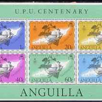 Anguilla 1974 Centenary of UPU perf m/sheet unmounted mint, SG MS 194
