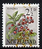 New Zealand 1960-66 Titoki Flower 2.5d (from def set) with yellow of flower misplaced upwards by 7mm complete with normal, both unmounted mint SG 784var