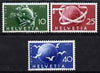 Switzerland 1949 75th Anniversary of Universal Postal Union perf set of 3 unmounted mint, SG 503-505