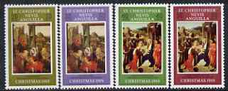 St Kitts-Nevis 1969 Christmas - Paintings perf set of 4 unmounted mint, SG 202-205