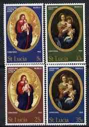 St Lucia 1968 Christmas - Paintings by Murillo perf set of 4 unmounted mint, SG 252-55