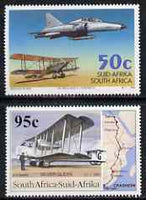 South Africa 1995 Aviation Anniversaries perf set of 2 unmounted mint, SG 873-74