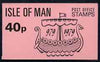 Isle of Man 1979 Viking Longship 40p booklet complete (pink cover) SG SB9