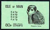 Isle of Man 1980 Peregrine Falcon 80p booklet complete (green cover) SG SB12