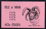 Isle of Man 1980 Manx Loaghtyn Ram 40p booklet complete (pink cover) SG SB11