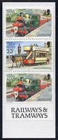 Isle of Man 1992 Manx Railways & Tramways £1 booklet (Double-Decker Horse Drawn Tram) complete and fine, SG SB29