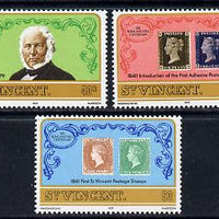 St Vincent 1979 Rowland Hill set of 3 unmounted mint, SG 578-80