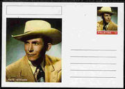 Palatine (Fantasy) Personalities - Hank Williams postal stationery card unused and fine