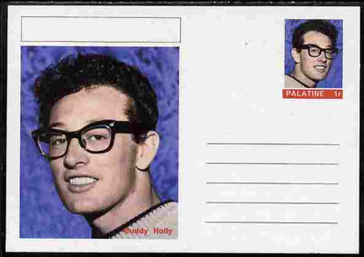 Palatine (Fantasy) Personalities - Buddy Holly postal stationery card unused and fine