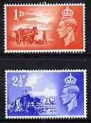 Channel Islands 1948 Third Anniversary of Liberation perf set of 2 unmounted mint, SG C1-2