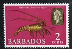 Barbados 1965 Lobster 2c def (wmk upright) unmounted mint SG 323