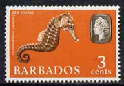 Barbados 1965 Seahorse (Hippocanpus) 3c def (wmk upright) unmounted mint SG 324