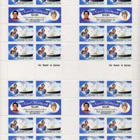 St Vincent - Grenadines 1981 Royal Wedding $3.50 (Royal Yacht Britannia) in complete uncut sheet containing 4 sheetlets as SG 199b (28 stamps) unmounted mint
