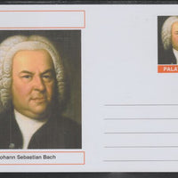 Palatine (Fantasy) Personalities - J S Bach (Composer) postal stationery card unused and fine