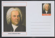 Palatine (Fantasy) Personalities - J S Bach (Composer) postal stationery card unused and fine