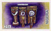 Nigeria 1989 Musical Instruments - original hand-painted artwork for 25k value (Ibid slit drum) by S O Nwasike on card 8.5" x 5" endorsed C5