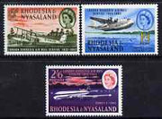 Rhodesia & Nyasaland 1962 Airmail Service set of 3 unmounted mint, SG 40-42