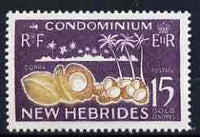 New Hebrides - English 1963-72 Copra 15c from def set unmounted mint, SG 100