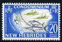 New Hebrides - English 1963-72 Fishing 20c from def set unmounted mint, SG 101