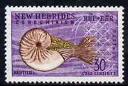 New Hebrides - English 1963-72 Nautilus Shell 30c from def set unmounted mint, SG 103