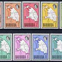 Barbuda 1968-70 Maps - the 9 values from definitive set (0.5c to 15c) unmounted mint SG 12-20