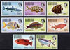 Barbuda 1968-70 Fish - the 8 values from definitive set (20c to $5) unmounted mint SG 20a-27