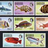 Barbuda 1968-70 Fish - the 8 values from definitive set (20c to $5) unmounted mint SG 20a-27