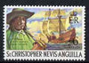 St Kitts-Nevis 1970-74 L'Ollonois & Pirate Carrack 6c from def set unmounted mint, SG 212