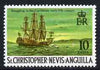 St Kitts-Nevis 1970-74 17th Century Smugglers Ship 10c from def set unmounted mint, SG 213
