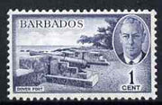 Barbados 1950 Dover Fort 1c from def set unmounted mint, SG 271