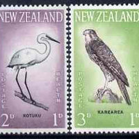 New Zealand 1961 Health - Egret & Falcon set of 2 unmounted mint, SG 806-7