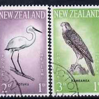 New Zealand 1961 Health - Egret & Falcon set of 2 fine used, SG 806-7