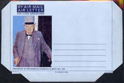Great Britain 1974 Birth Centenary of Sir Winston Churchill Airletter form without inscription, folded on 'fold lines' otherwise pristine unmounted mint