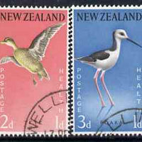 New Zealand 1959 Health - Teal & Stilt set of 2 fine used, SG 776-77