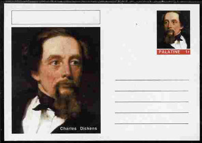 Palatine (Fantasy) Personalities - Charles Dickens postal stationery card unused and fine