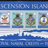 Ascension 1971 Royal Naval Crests - 3rd series perf m/sheet unmounted mint, SG MS 153