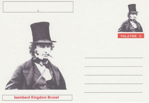 Palatine (Fantasy) Personalities - Isambard Kingdom Brunel postal stationery card unused and fine