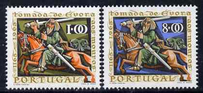 Portugal 1966 Reconquest of Evora perf set of 2 unmounted mint, SG 1292-93