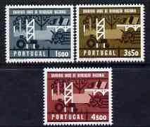 Portugal 1966 Anniversary of National Revolution perf set of 3 unmounted mint, SG 1289-91