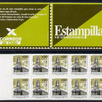 Booklet - Chile 1993 900p booklet containing pane of 10 x 90p Quehui Church (SG 1513)