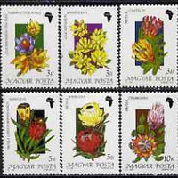 Hungary 1990 African Flowers perf set of 6 unmounted mint, SG 3966-71
