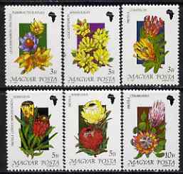 Hungary 1990 African Flowers perf set of 6 unmounted mint, SG 3966-71