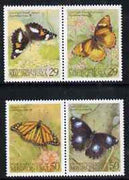 Micronesia 1993 Butterflies perf set of 4 (2 se-tenant pairs) unmounted mint, SG 333-36